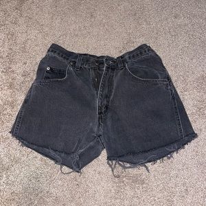 Black Wrangler Jean Shorts